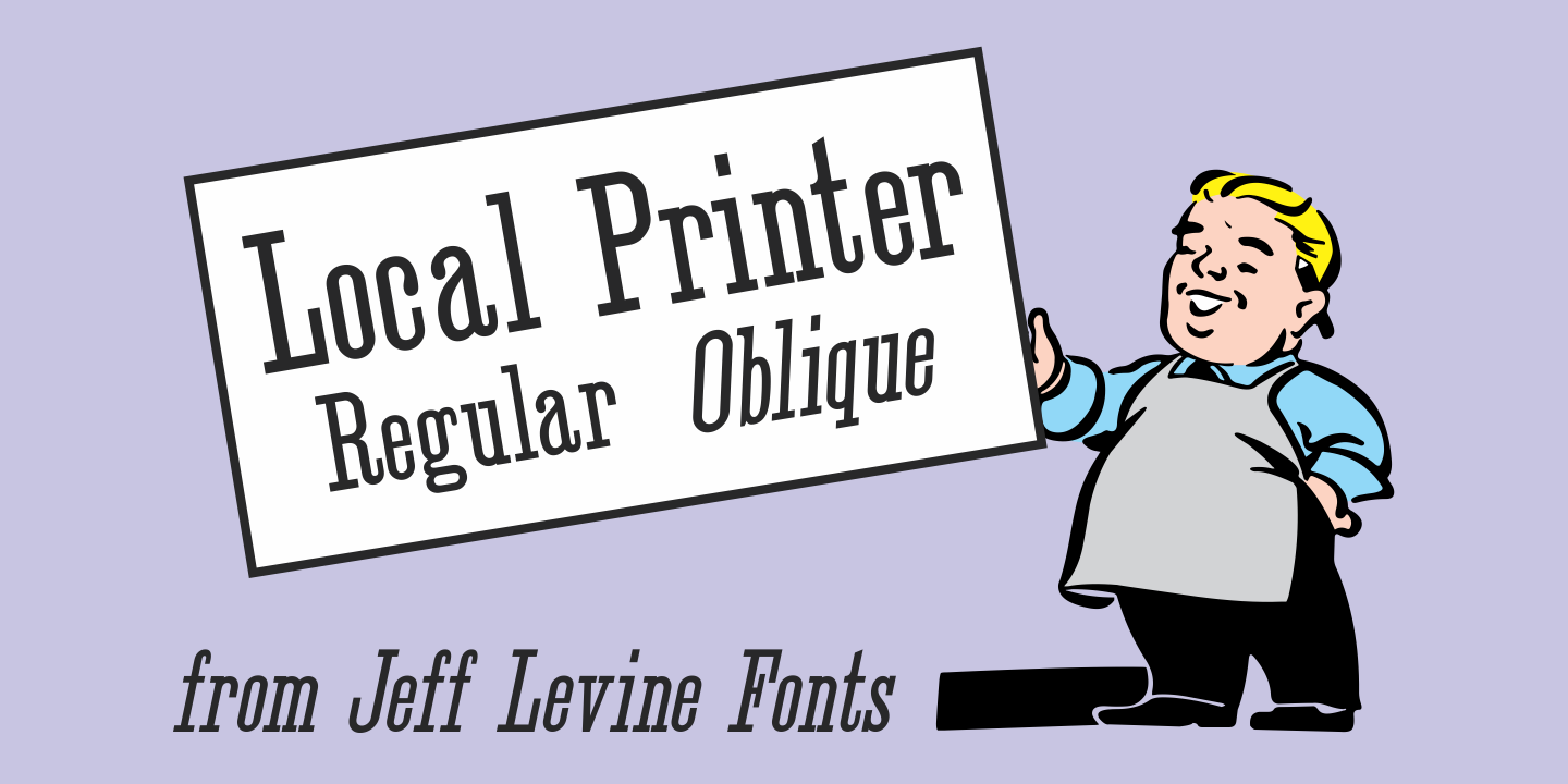 Beispiel einer Local Printer JNL Regular-Schriftart